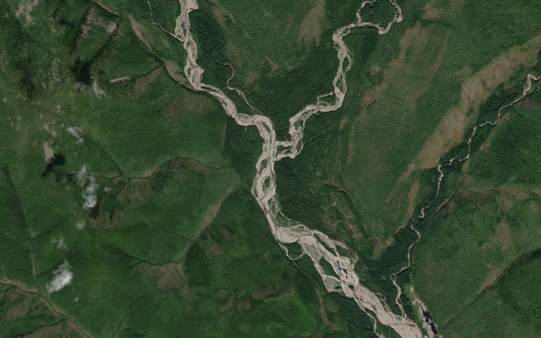 Satellite map of the Dzhangin