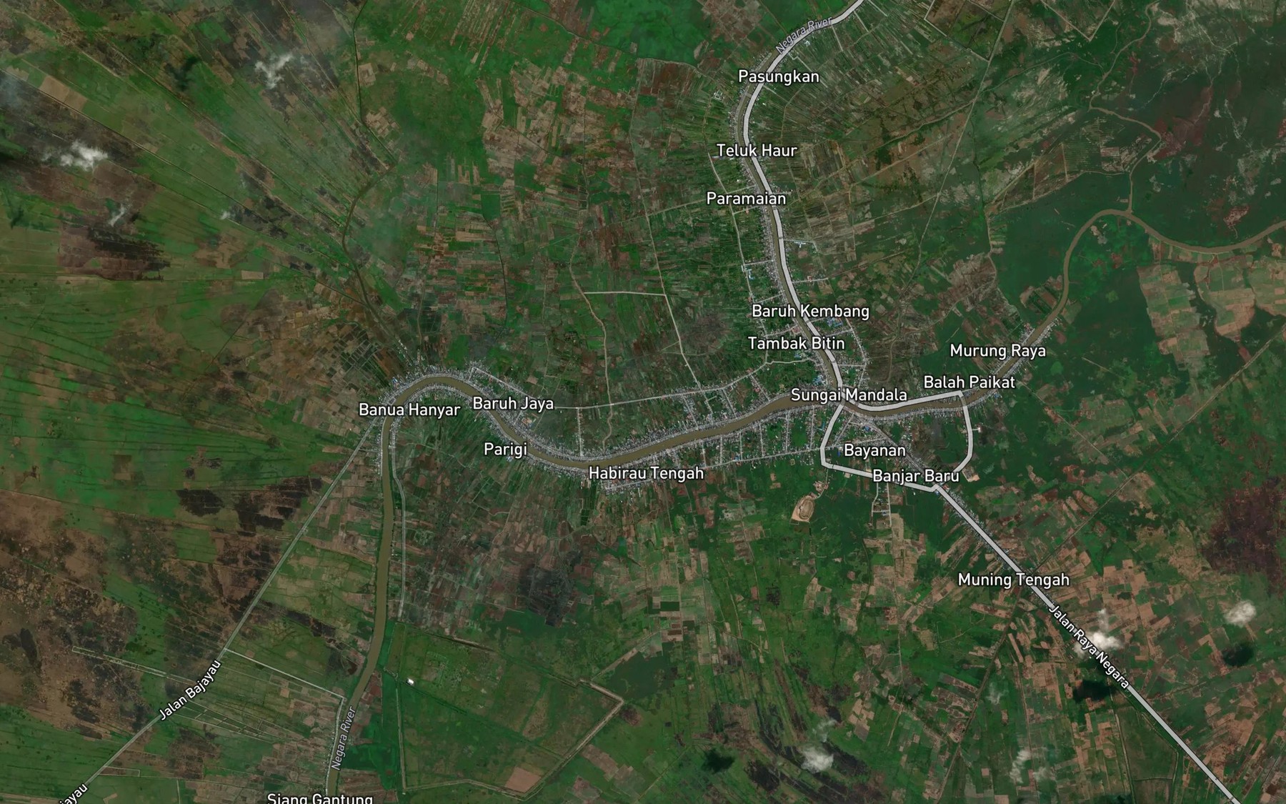 Satellite map of the Sungai Barabai