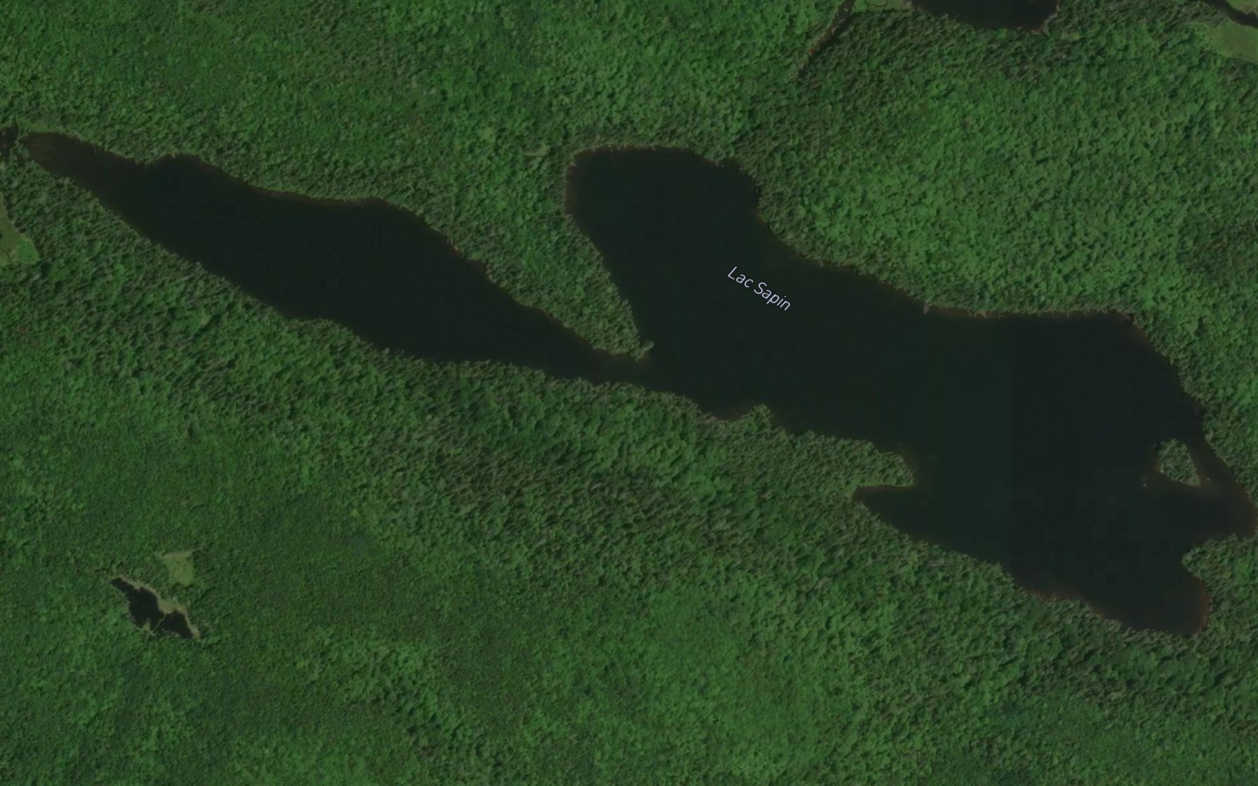 Satellite map of the Lac Sapin