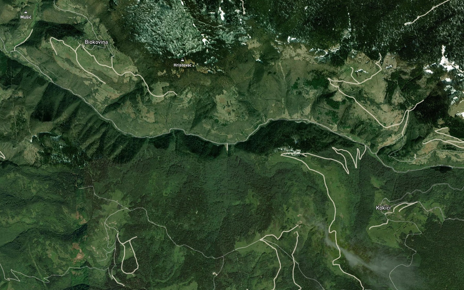 Satellite map of the Grdovski Potok
