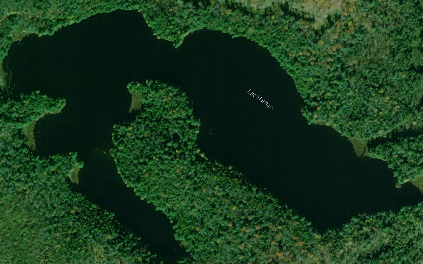 Satellite map of the Lac Harnais