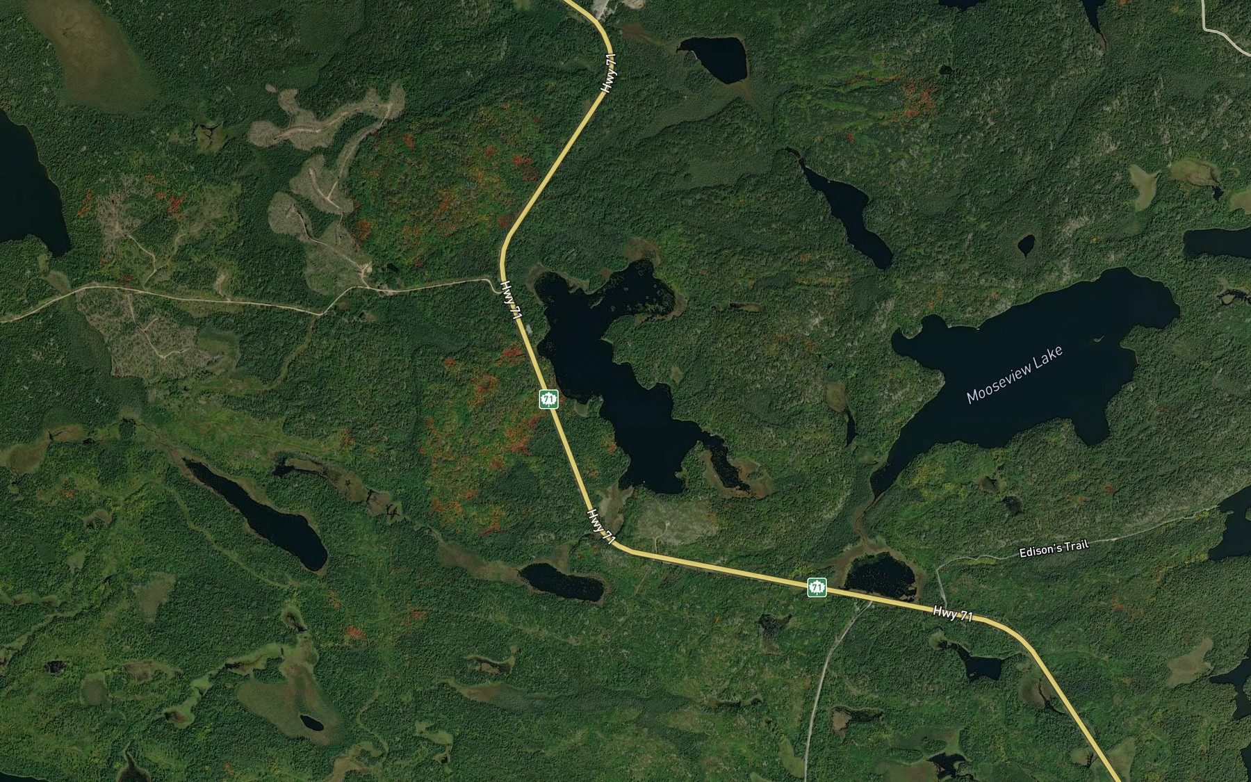 Satellite map of the Bunny Lake