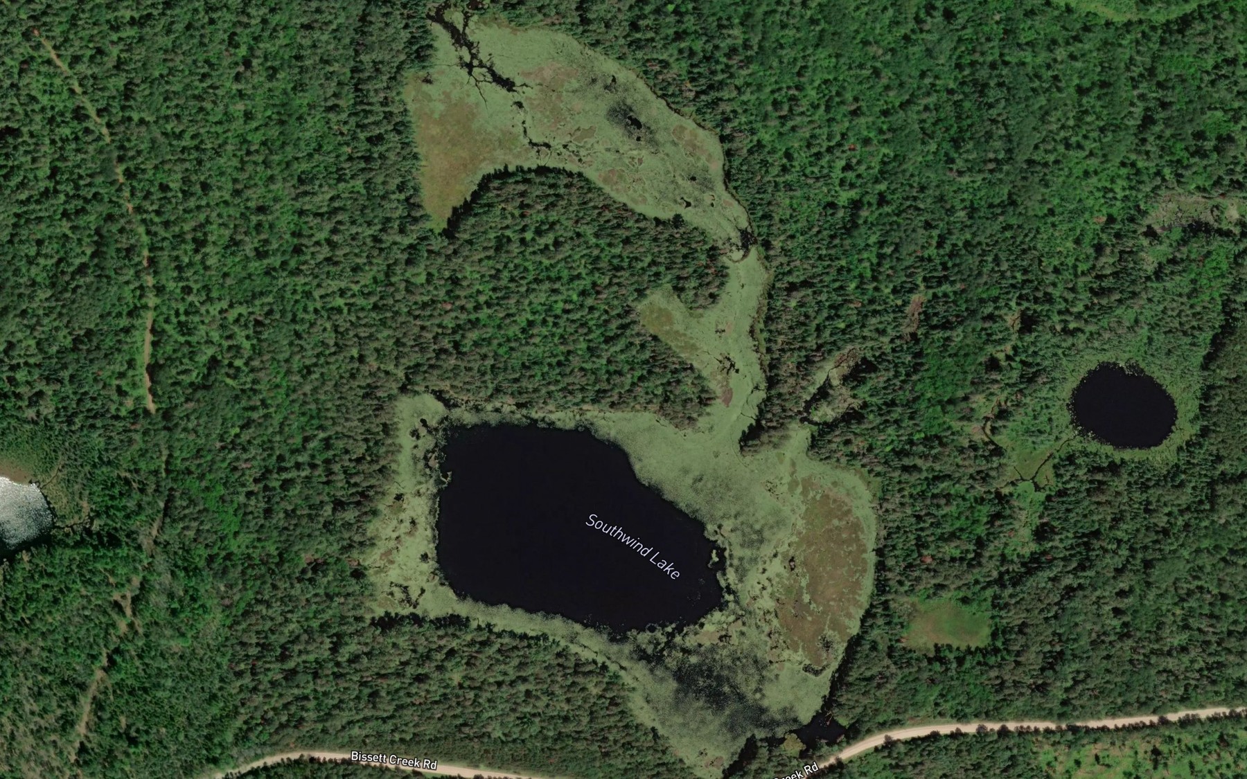 Satellite map of the Southwind Lake