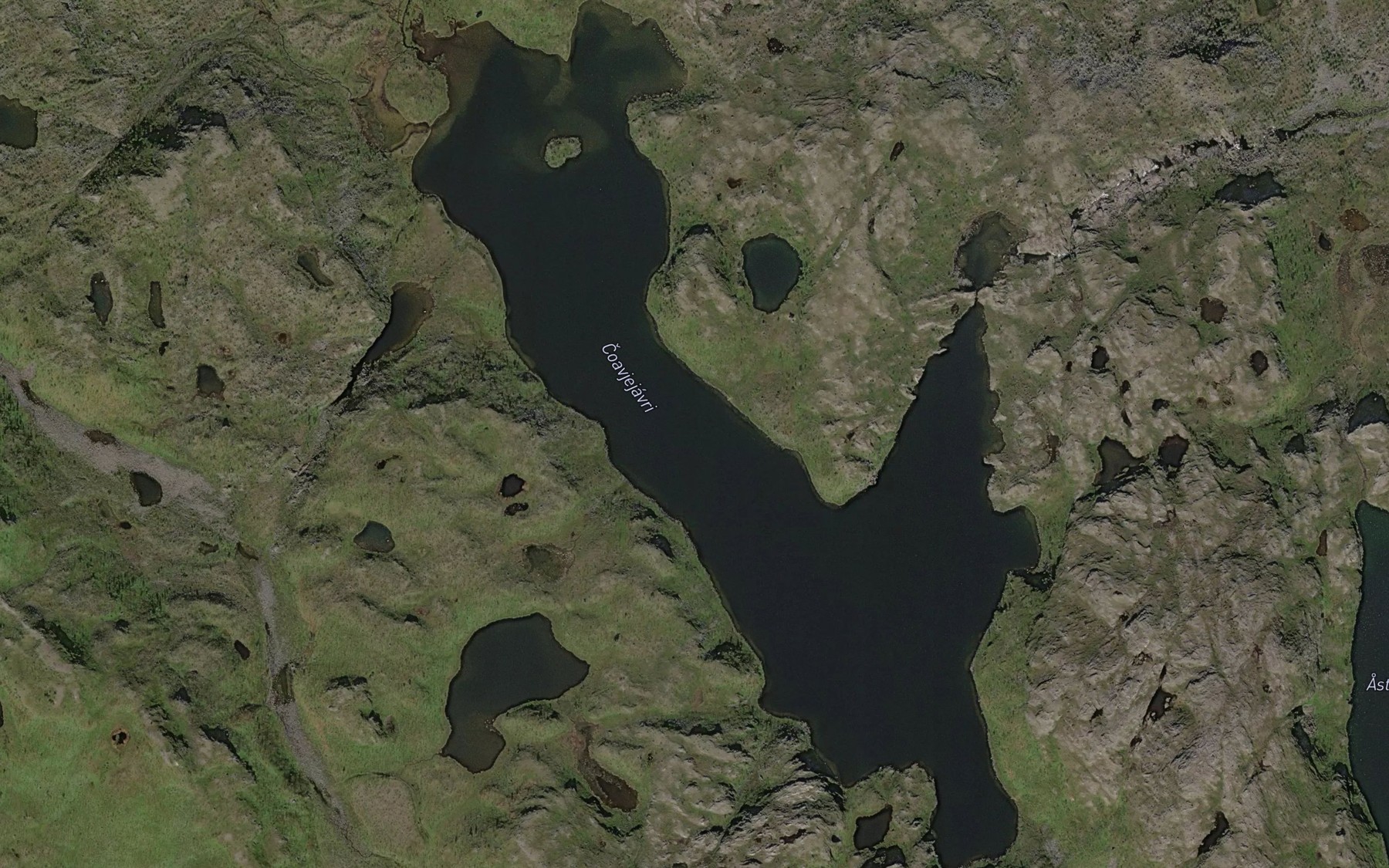 Satellite map of the Coavjejavri