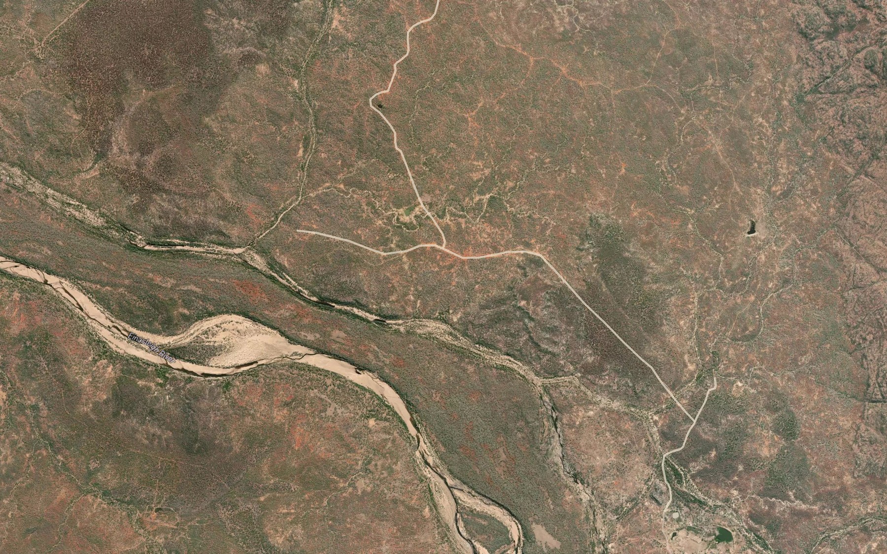 Satellite map of the Dickson Creek