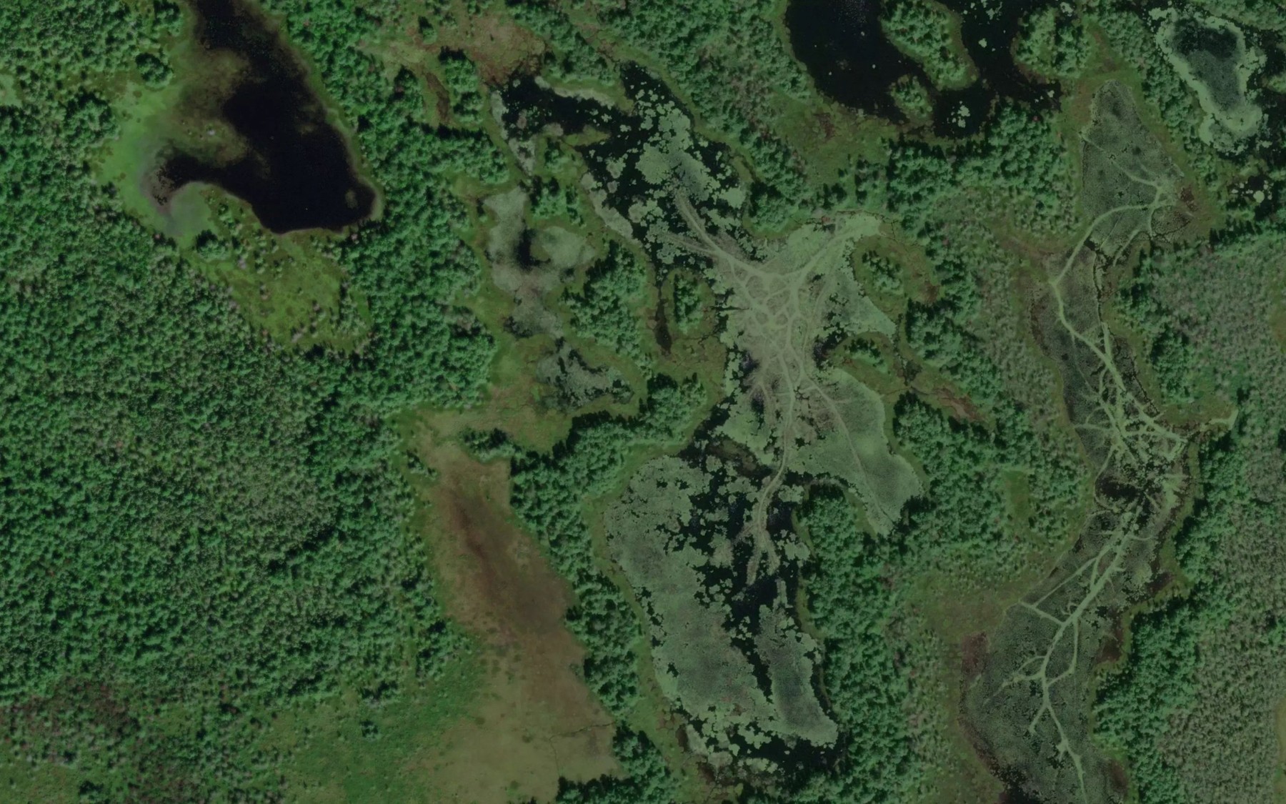 Satellite map of the North Branch Lakes