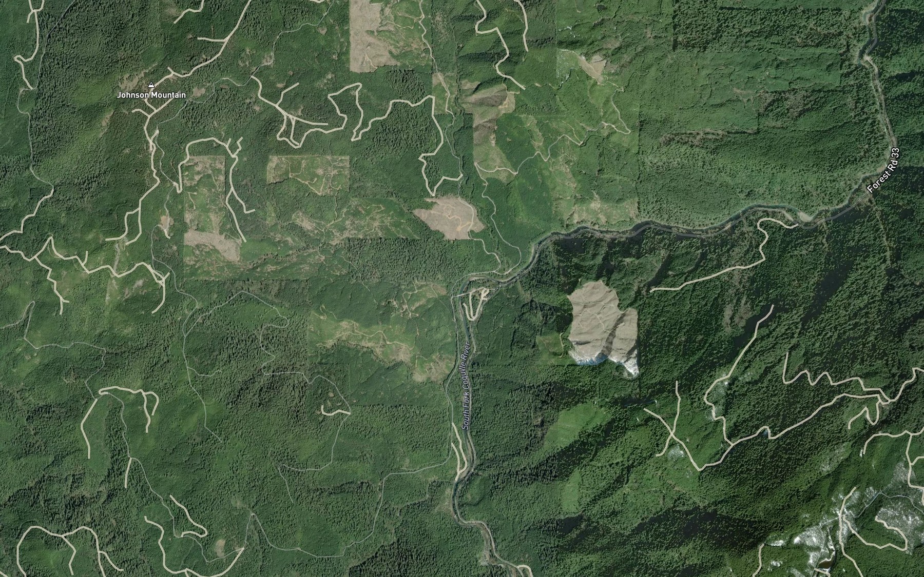 Satellite map of the Dry Creek
