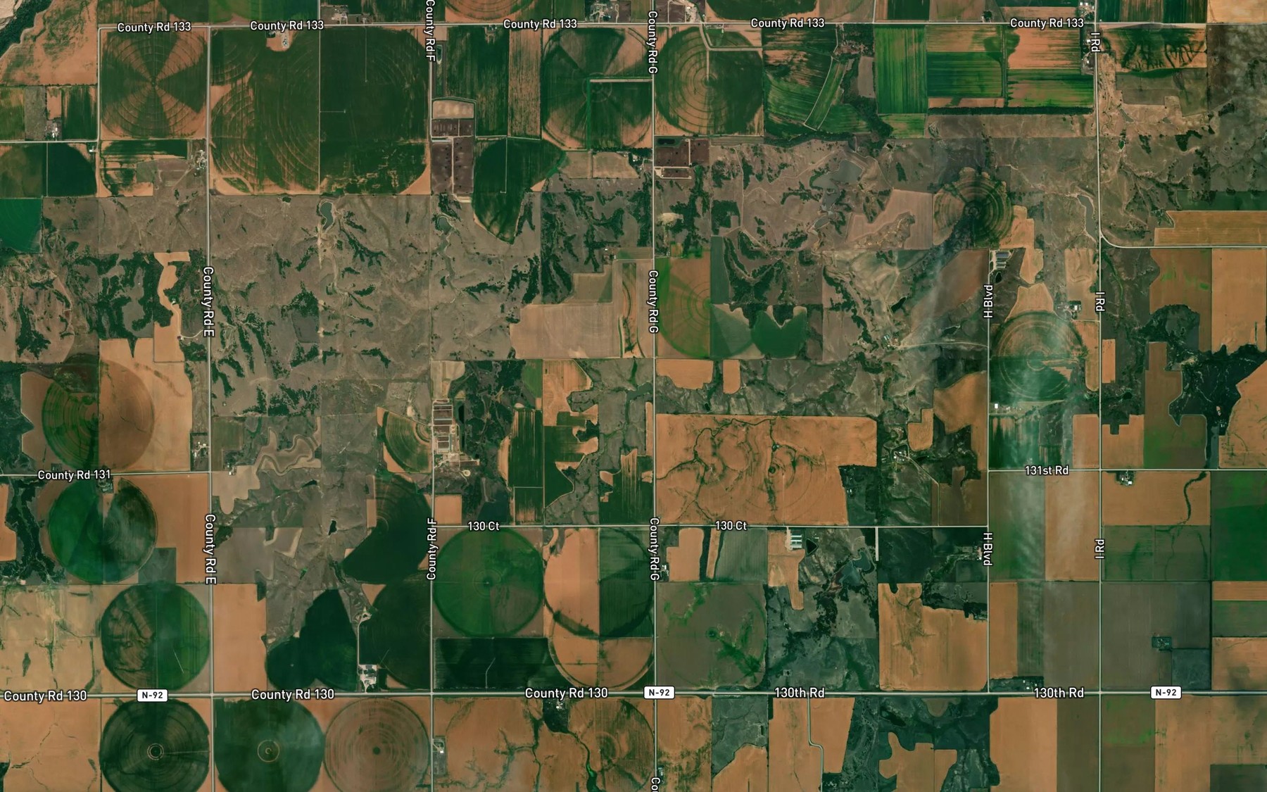 Satellite map of the Peterson Multi Purpose Reservoir