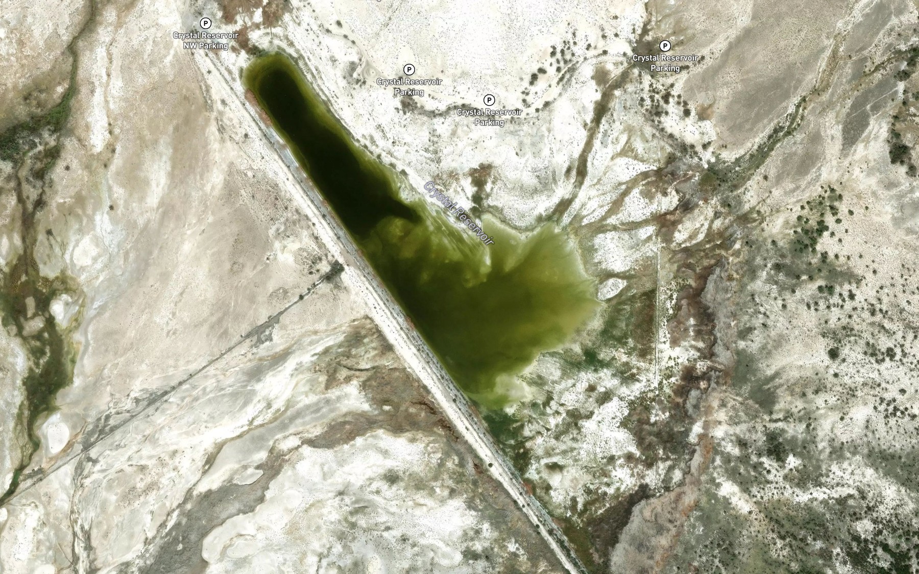 Satellite map of the Crystal Reservoir