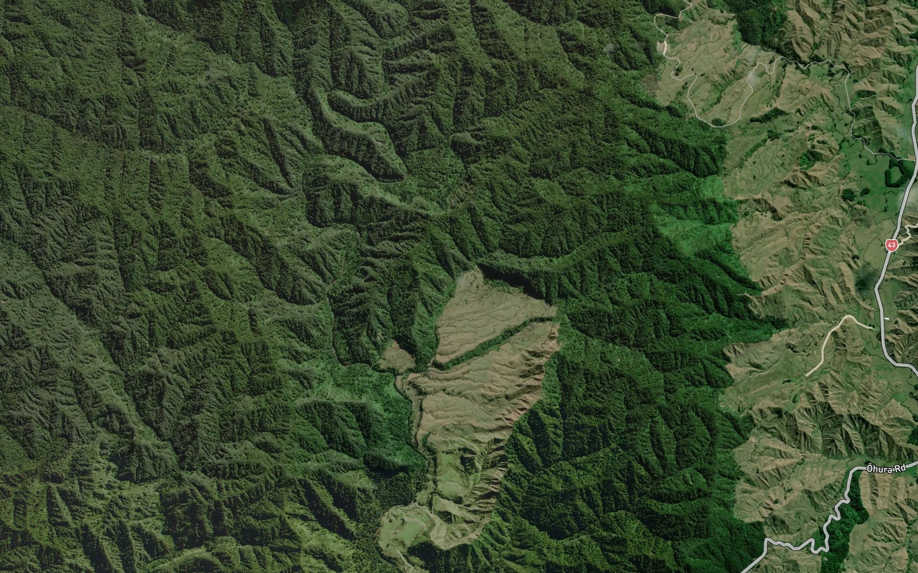 Satellite map of the Penetaiti Stream