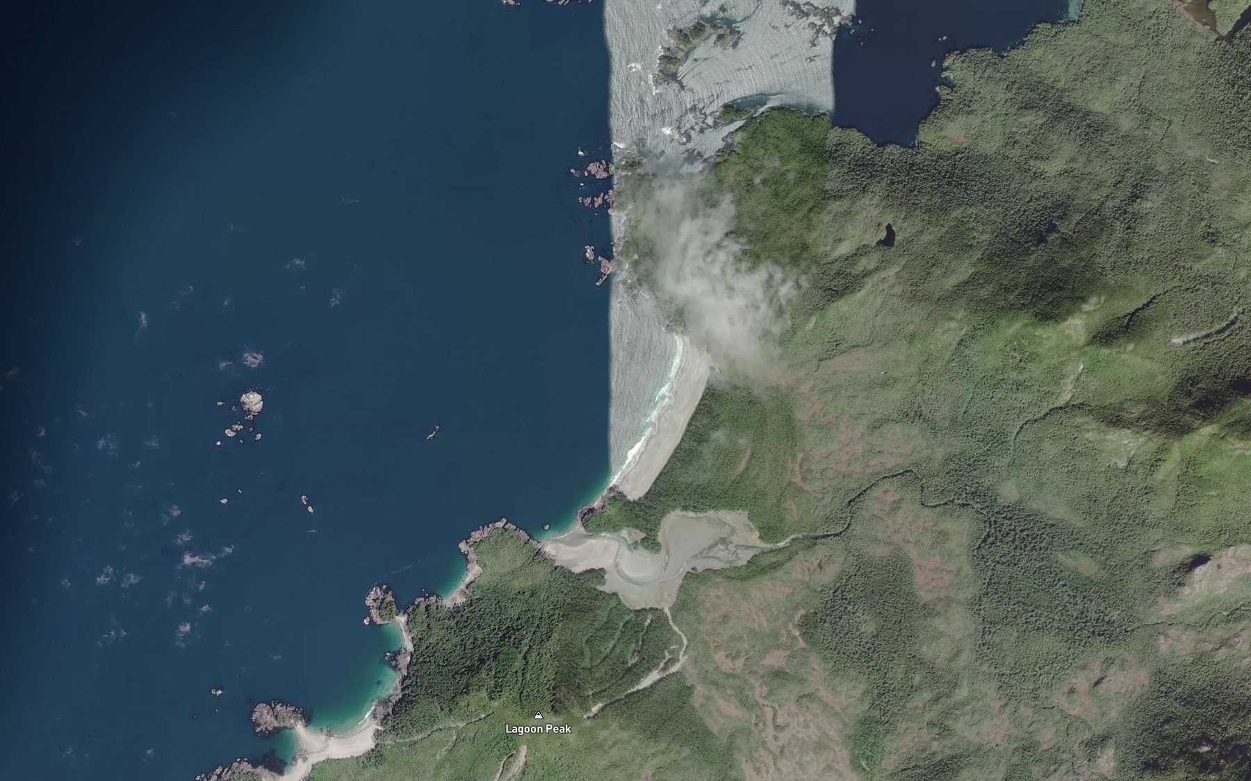 Satellite map of the Drift Whale Bay