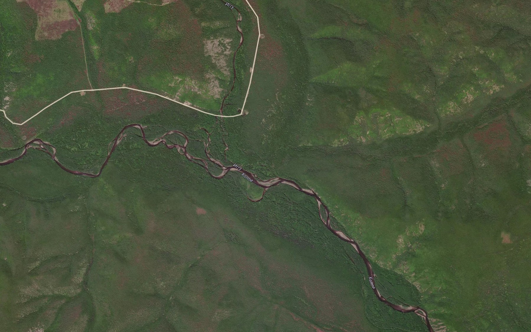 Satellite map of the Dzhausana
