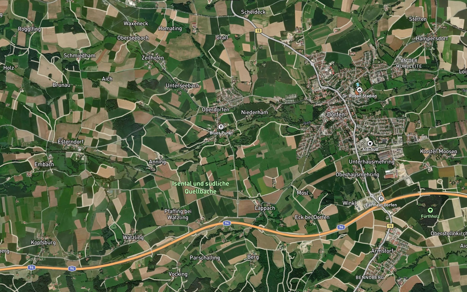 Satellite map of the Lappach