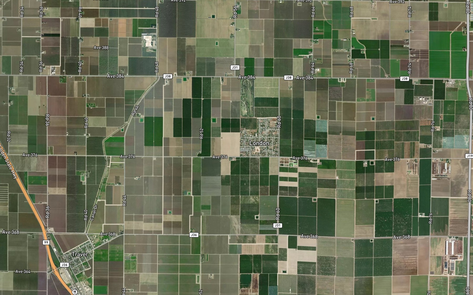 Satellite map of the Kennedy School House Ditch