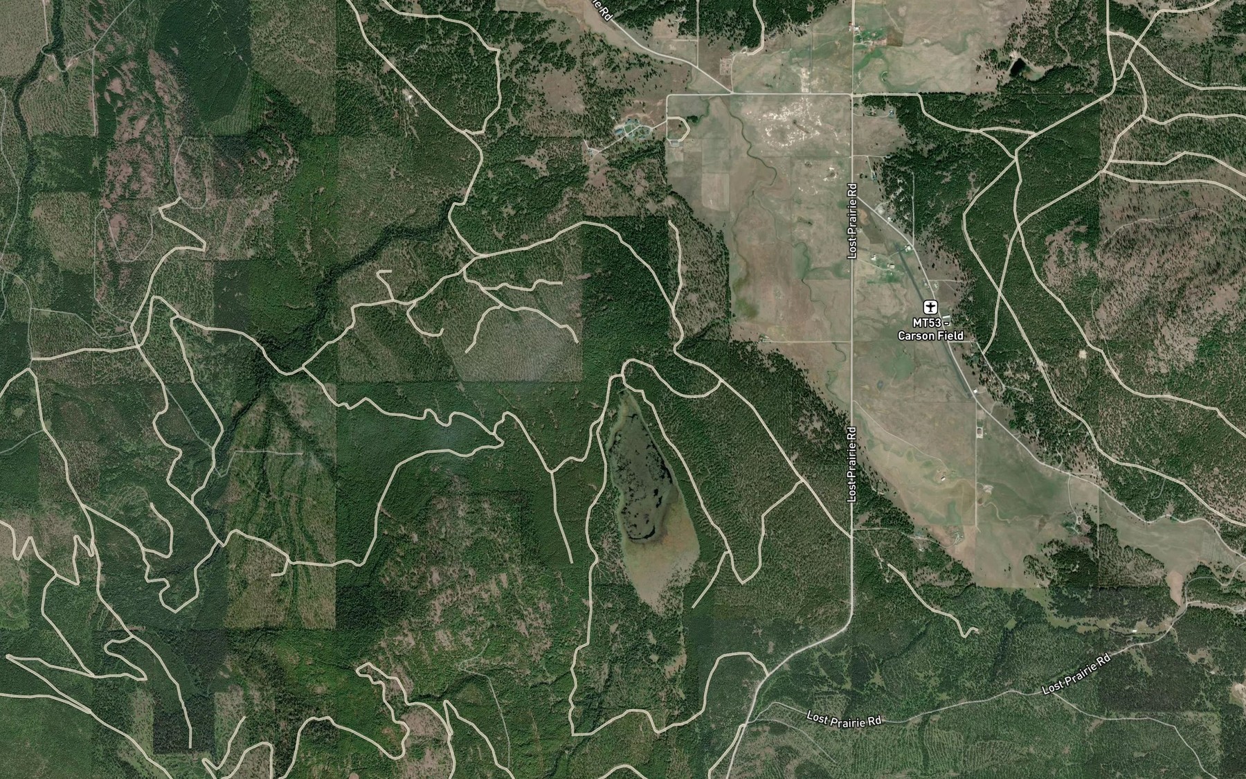 Satellite map of the Pearson Reservoir