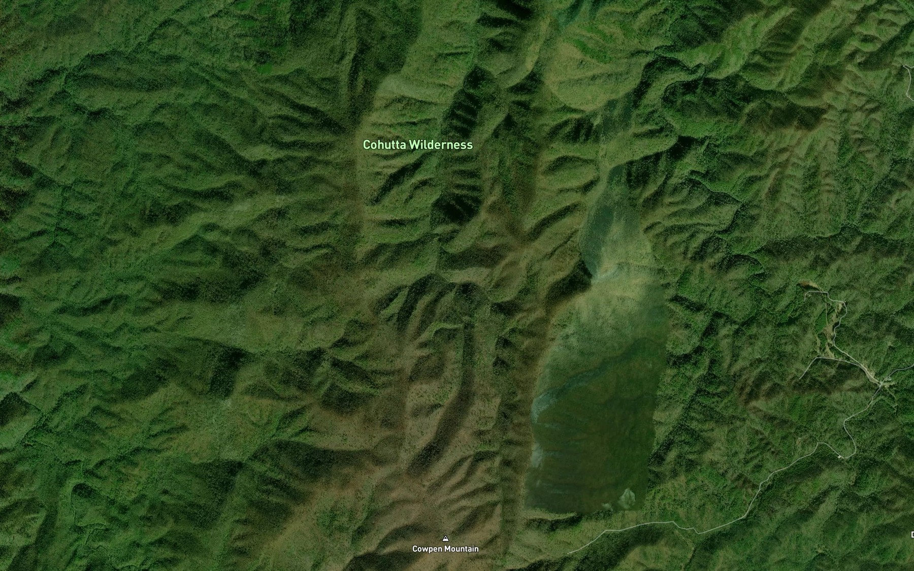Satellite map of the Horse Branch