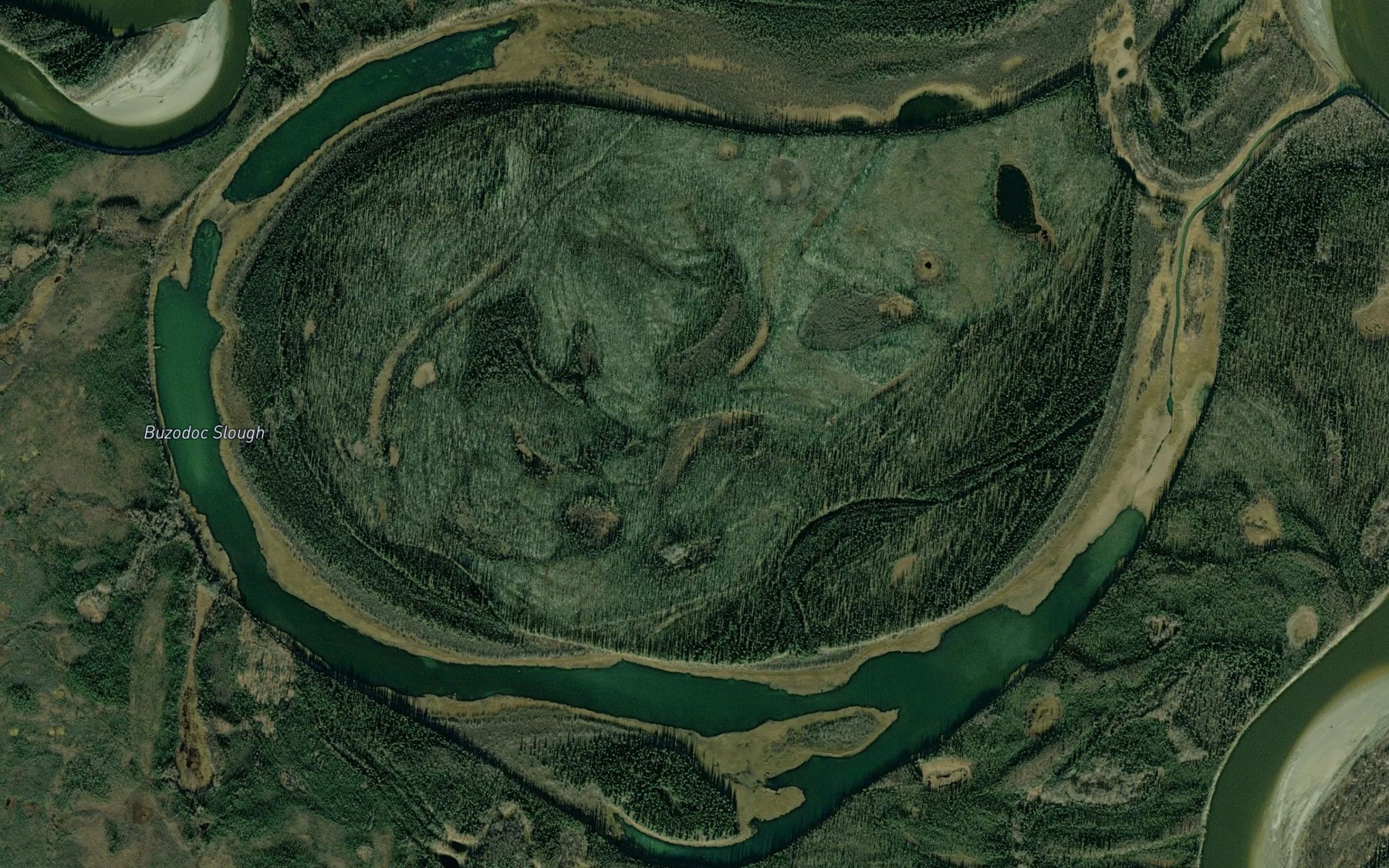 Satellite map of the Buzodoc Slough