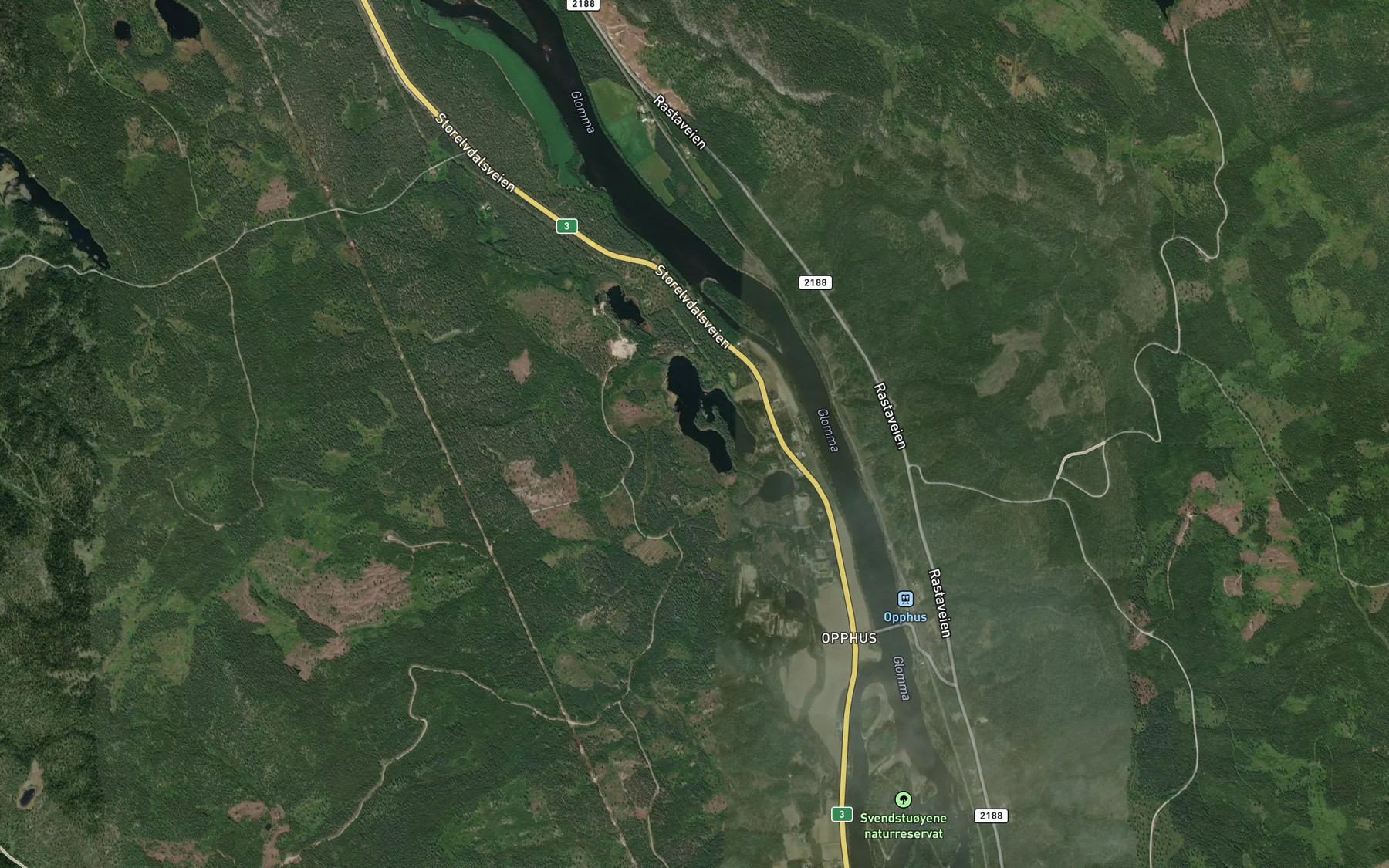 Satellite map of the Sjurstutjernet