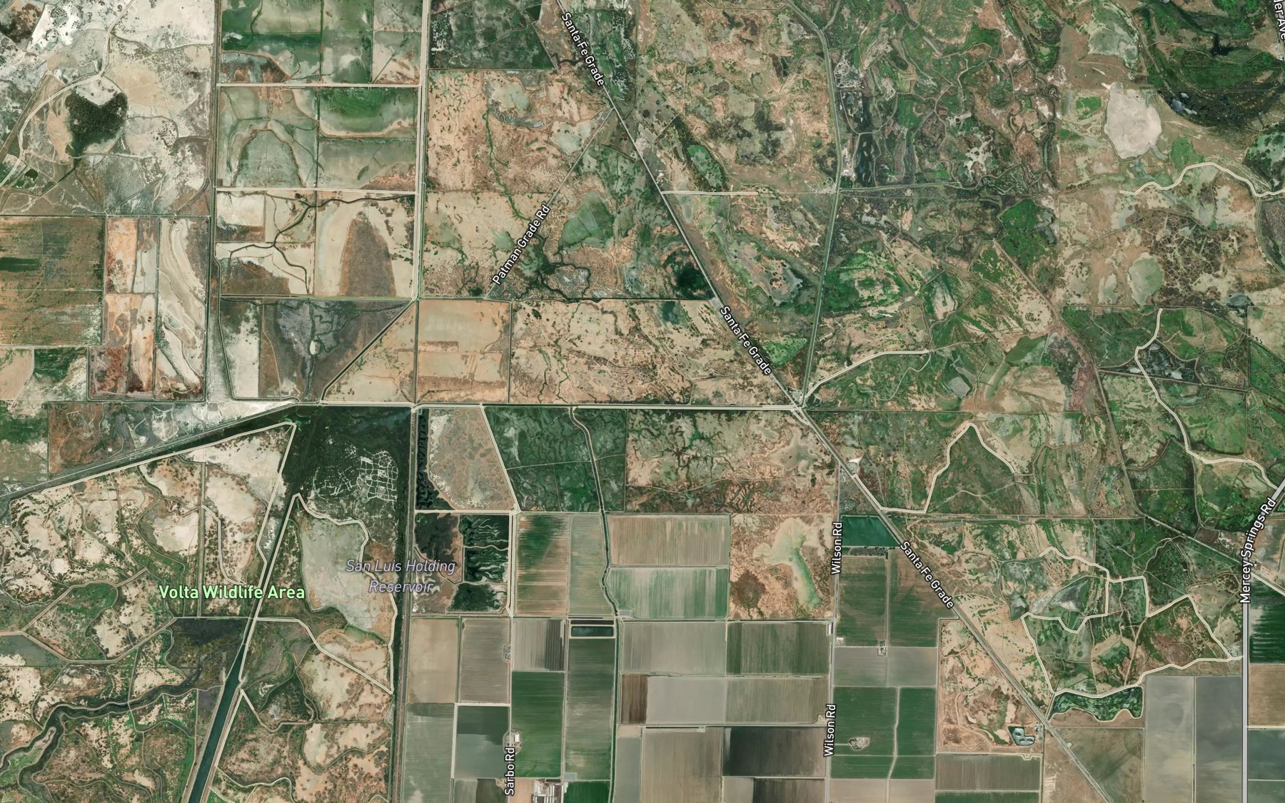Satellite map of the San Luis Spillway Ditch