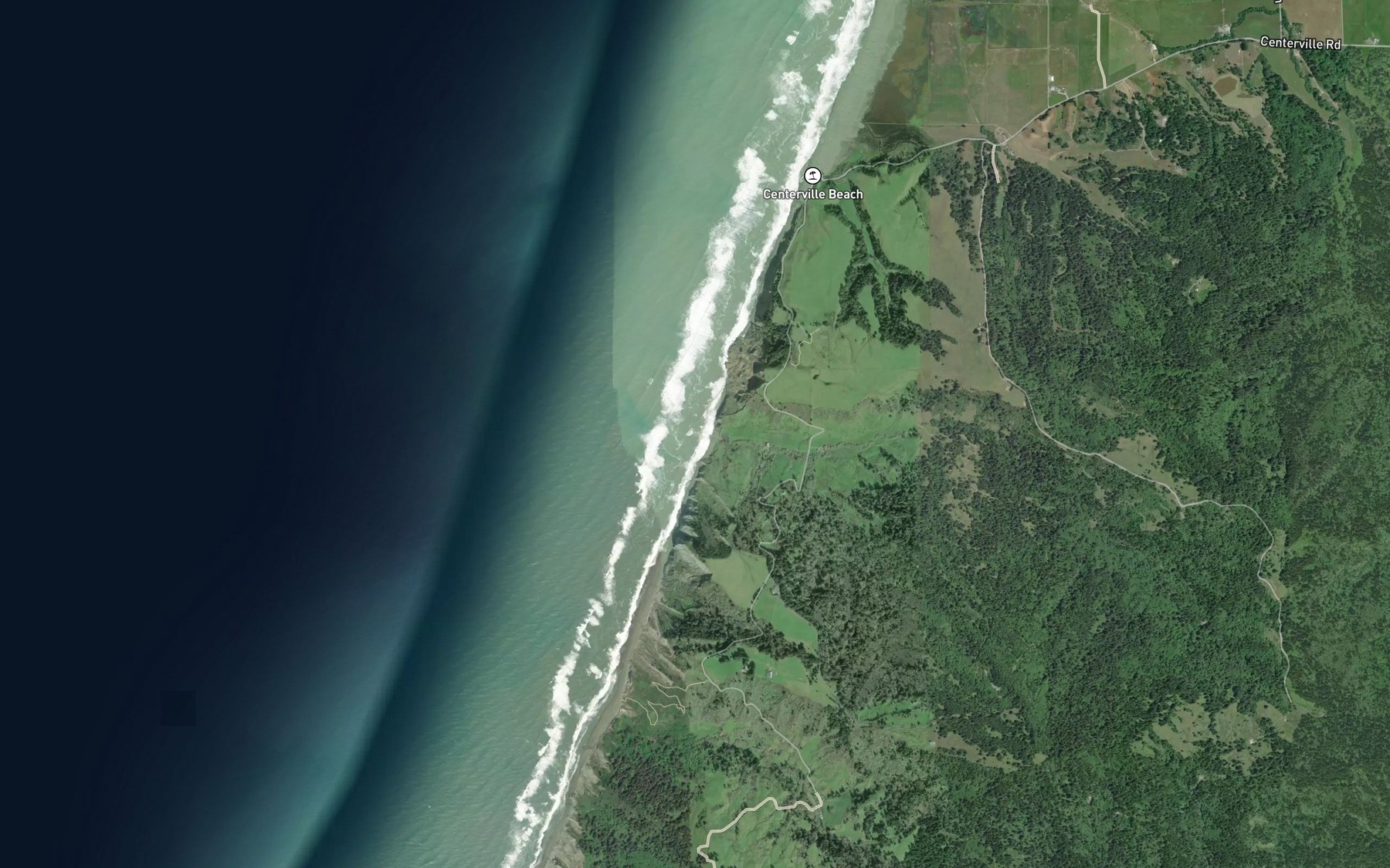 Satellite map of the Fleener Creek