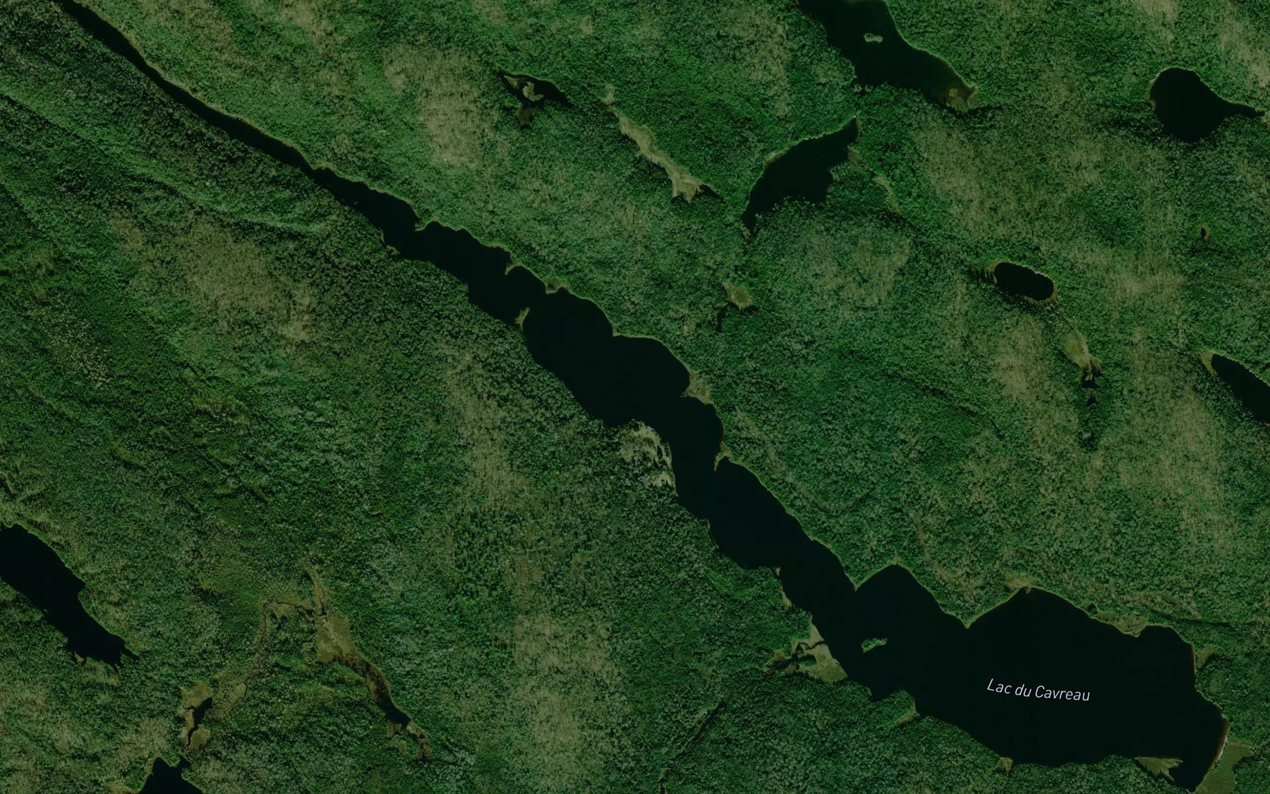 Satellite map of the Lac du Cavreau