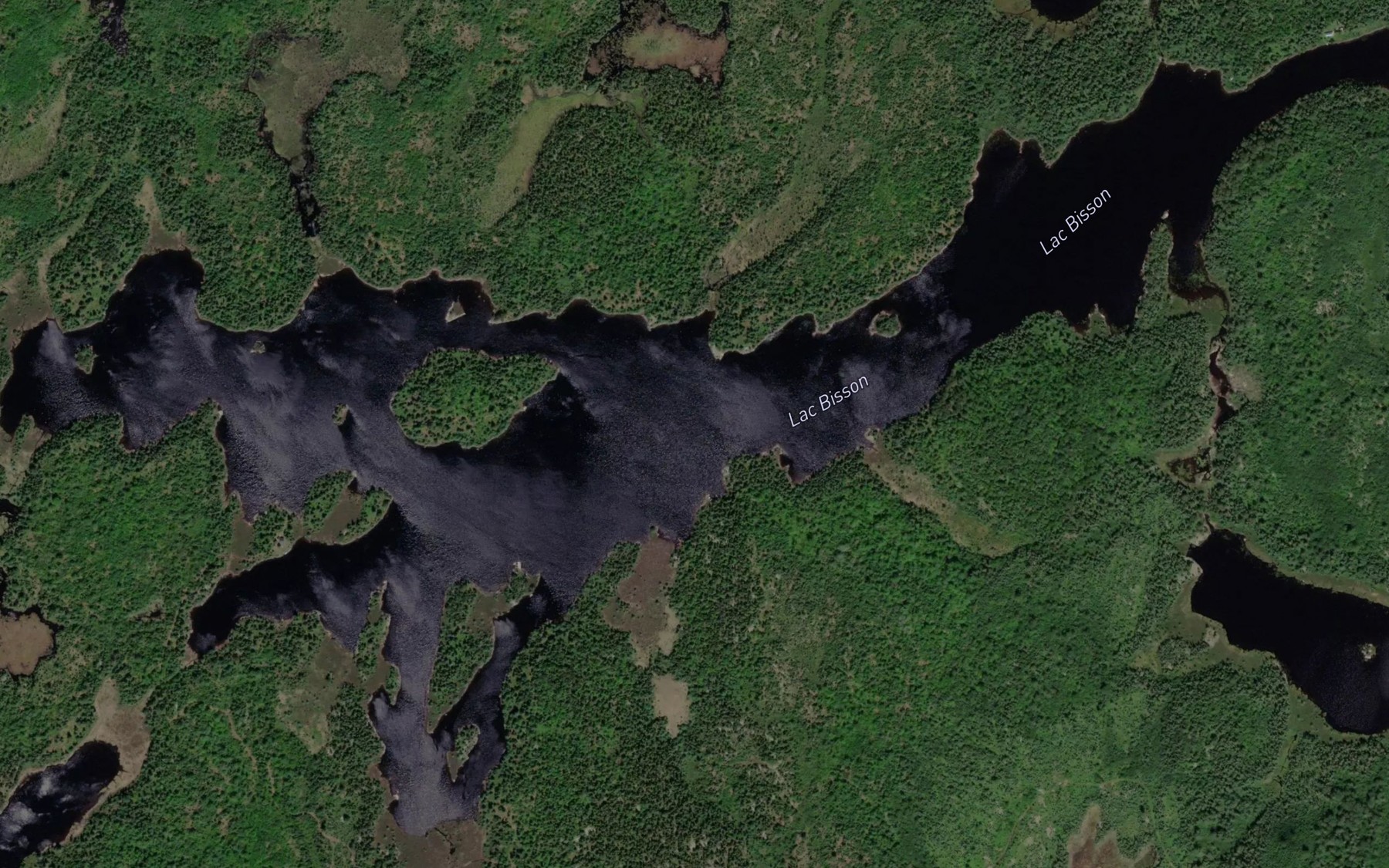 Satellite map of the Lac Bisson