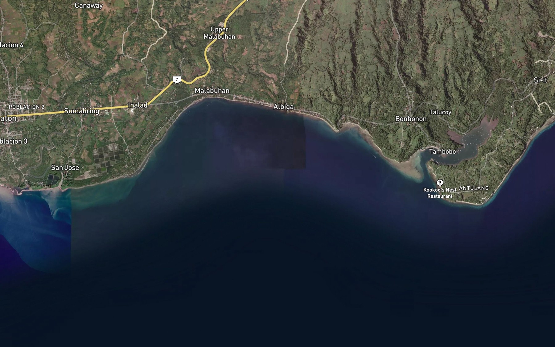 Satellite map of the Port Bonbonon