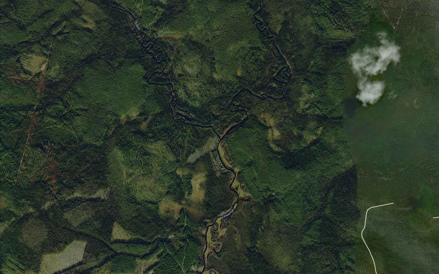 Satellite map of the Chud'yu