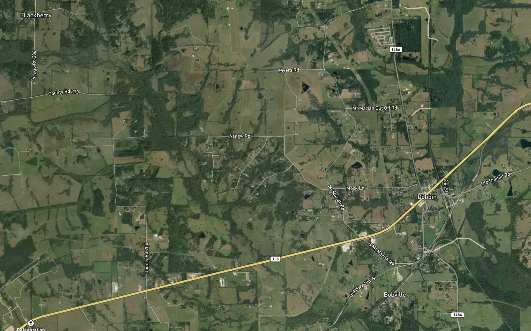Satellite map of the Sneed Lake