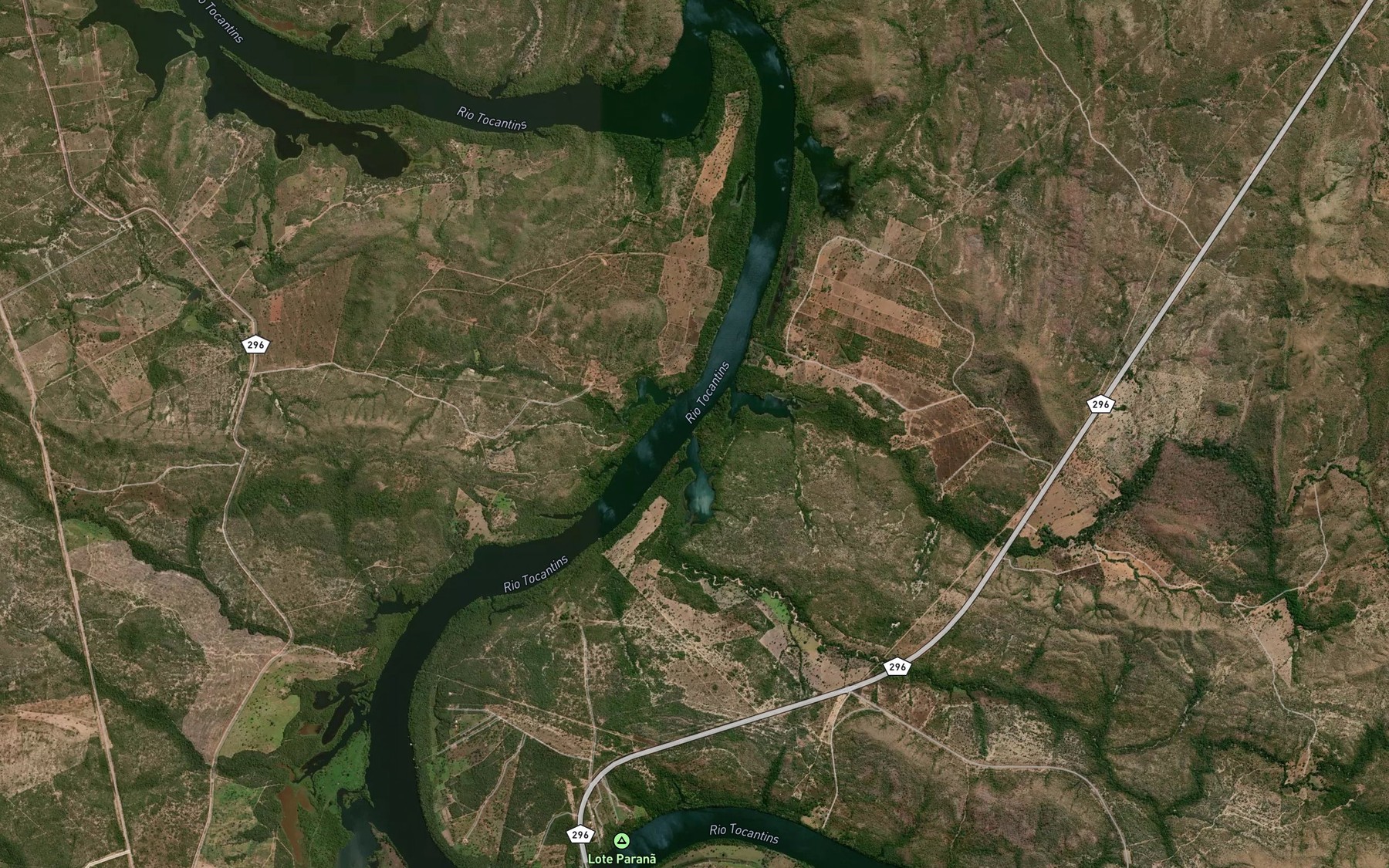 Satellite map of the Corrego Imbe