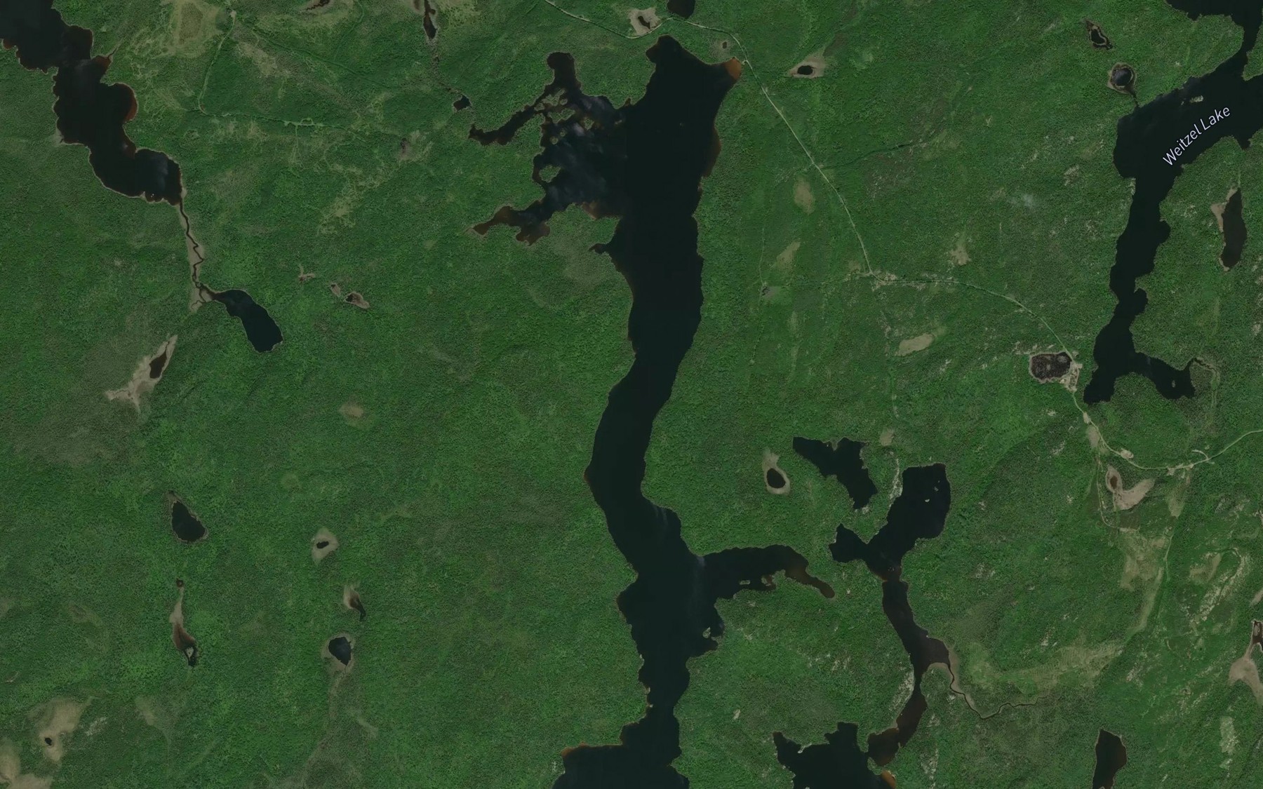 Satellite map of the North Arm