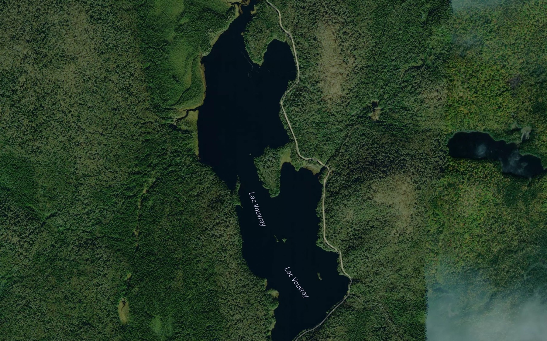 Satellite map of the Lac Vouvray