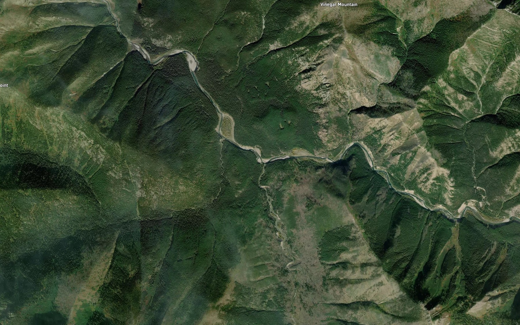 Satellite map of the Long Creek