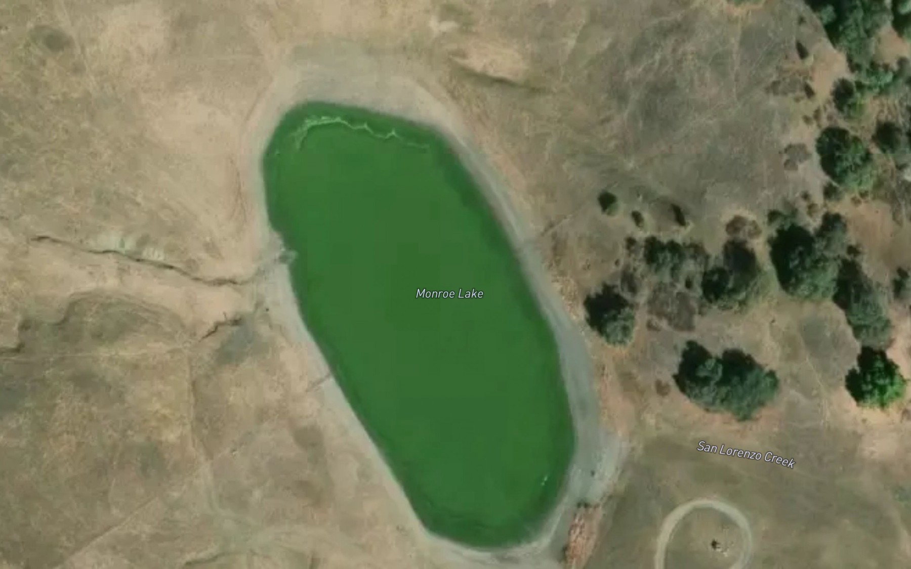 Satellite map of the Monroe Lake