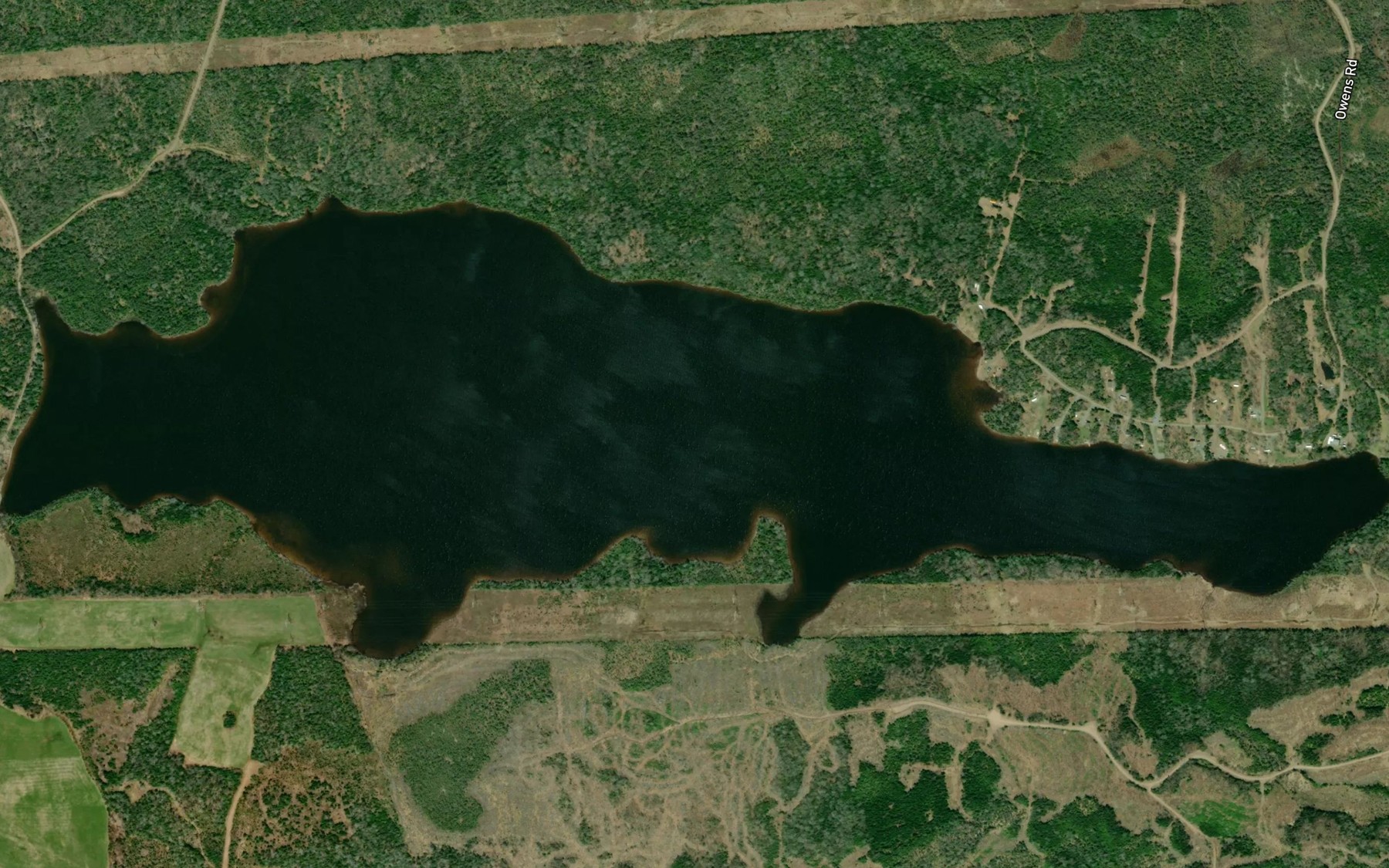 Satellite map of the Long Lake