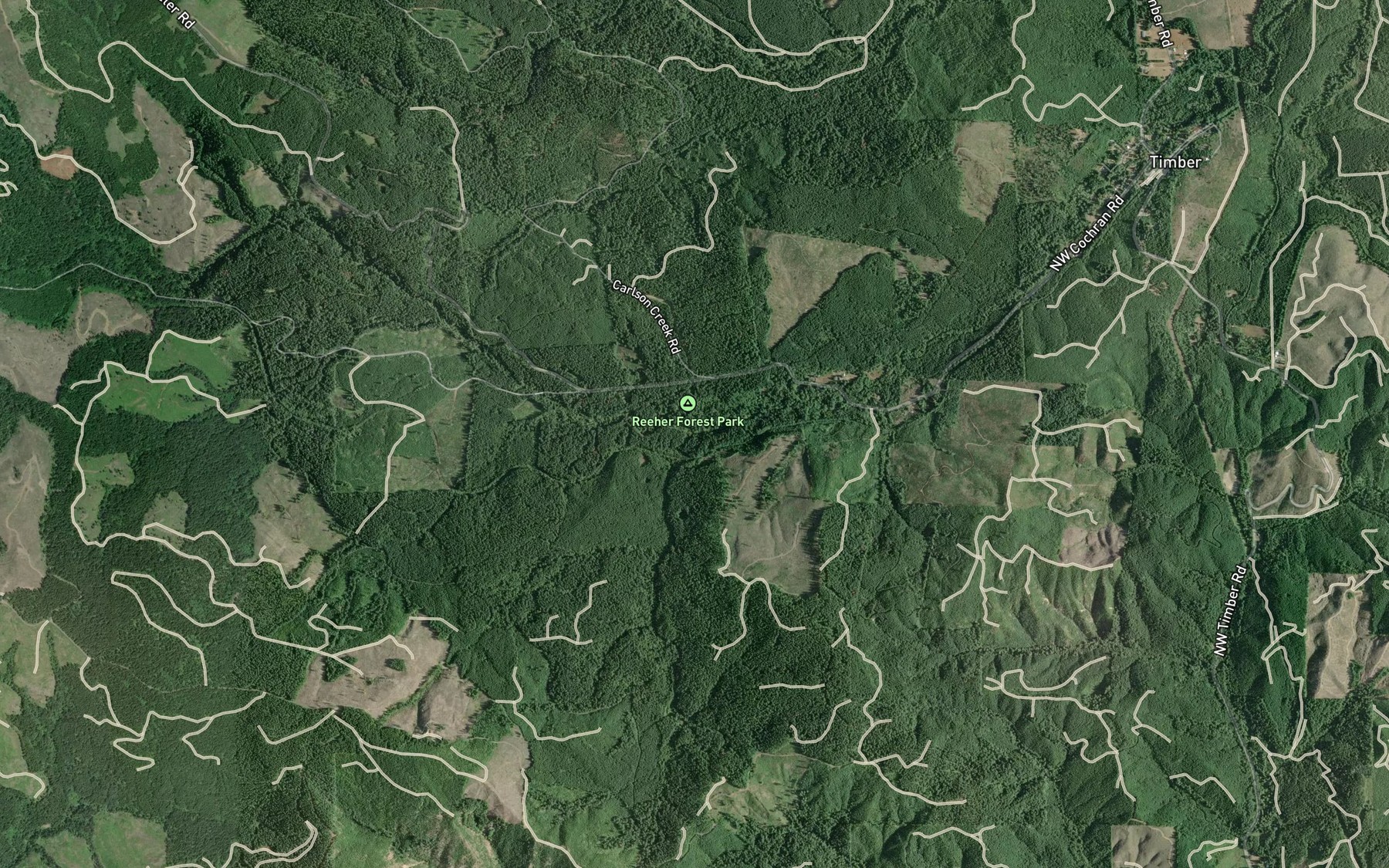 Satellite map of the Step Creek