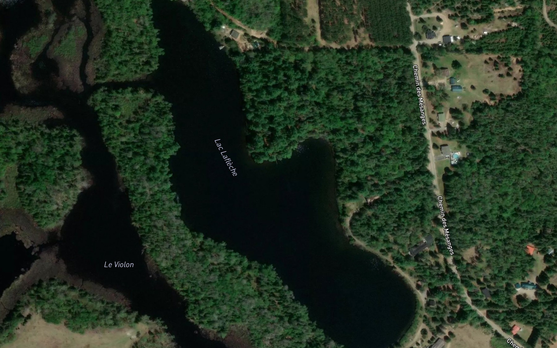 Satellite map of the Lac Lafleche