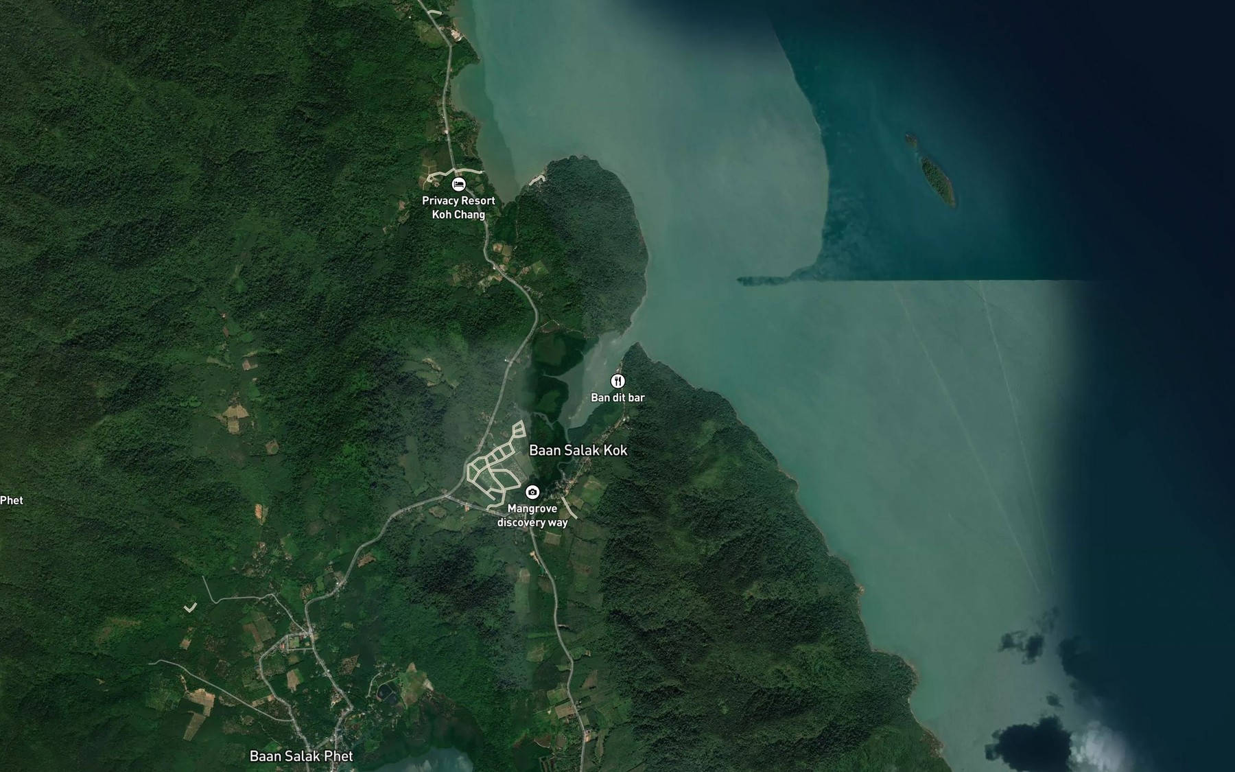 Satellite map of the Khlong Bon Ban