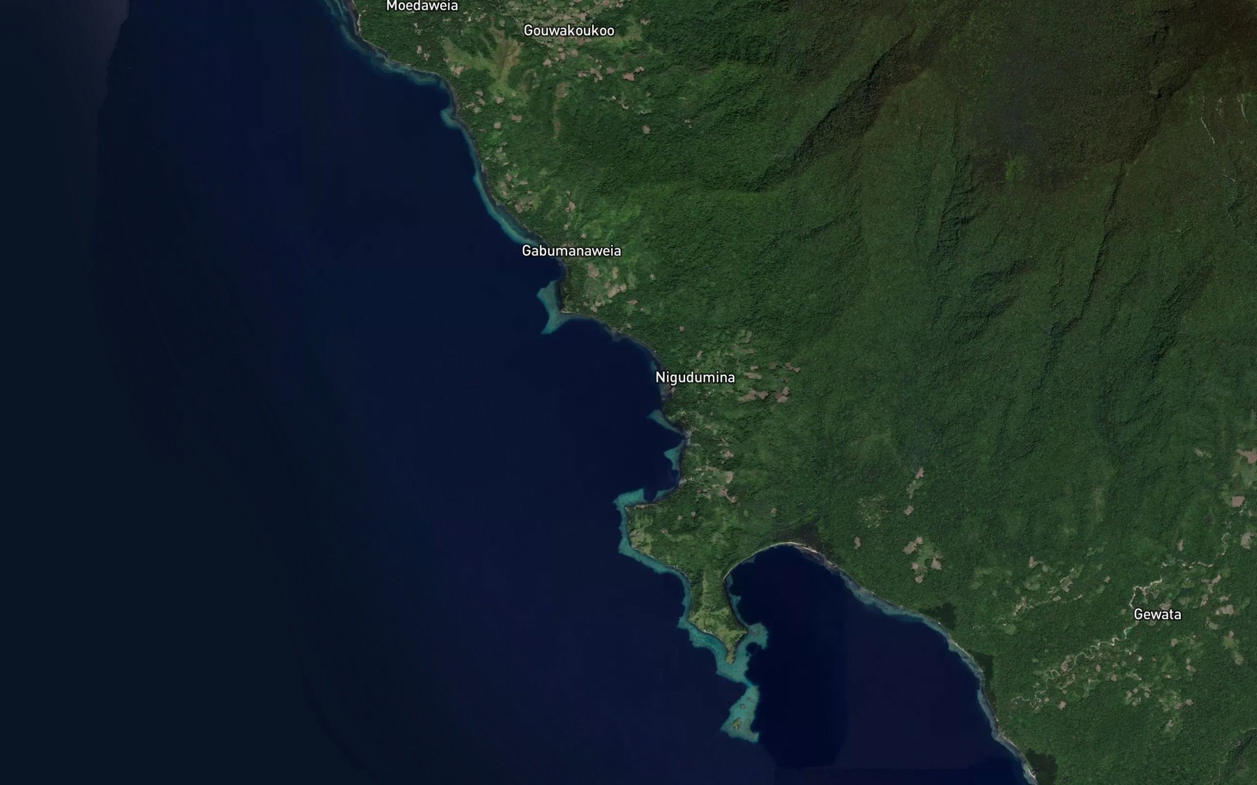 Satellite map of the Fegani Bay