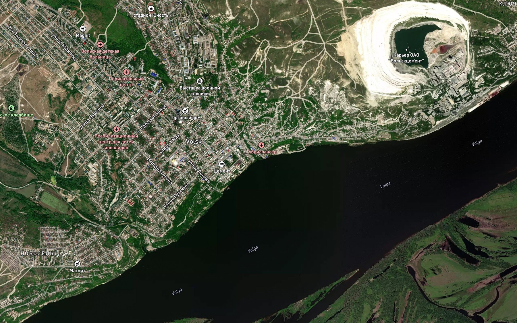 Satellite map of the Malykovka