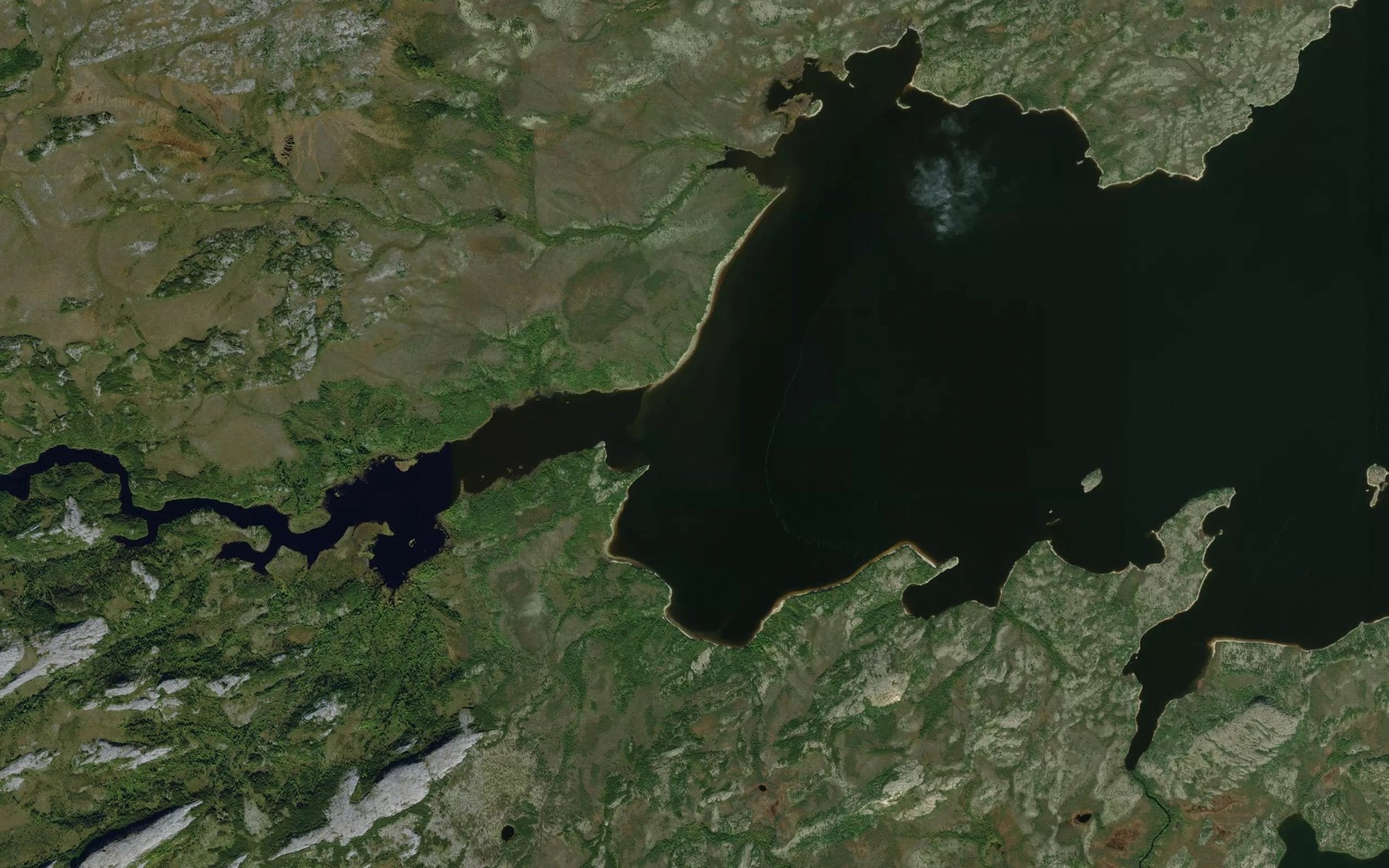 Satellite map of the Riviere Mistaschakustikw