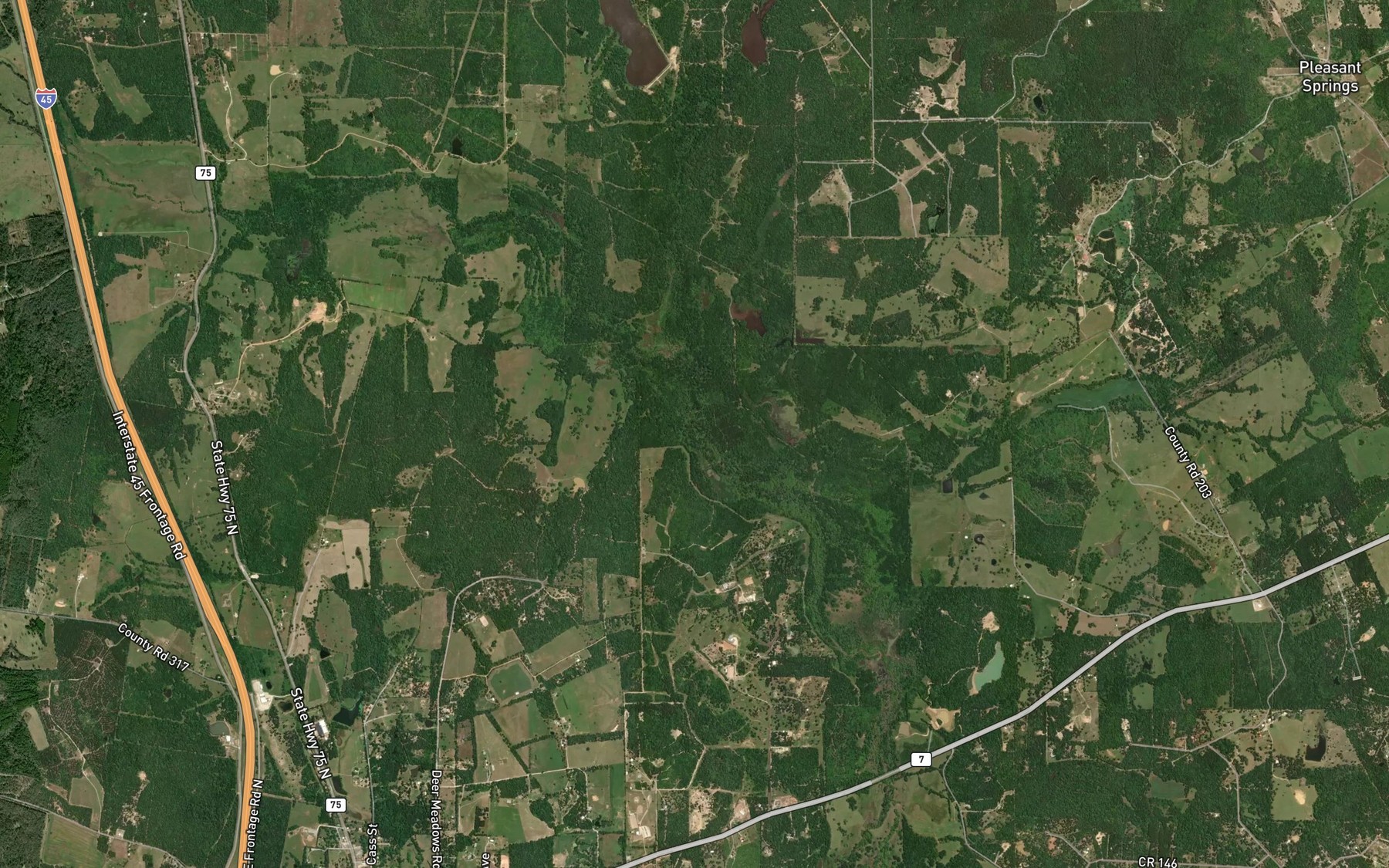 Satellite map of the Spring Branch