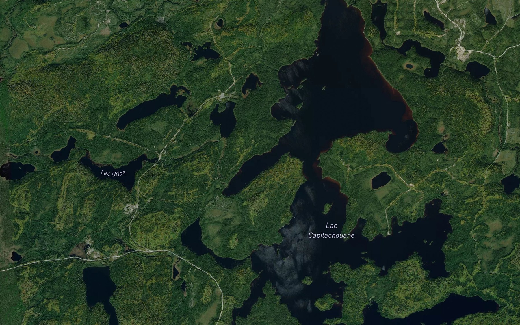 Satellite map of the Baie aux Rubaniers