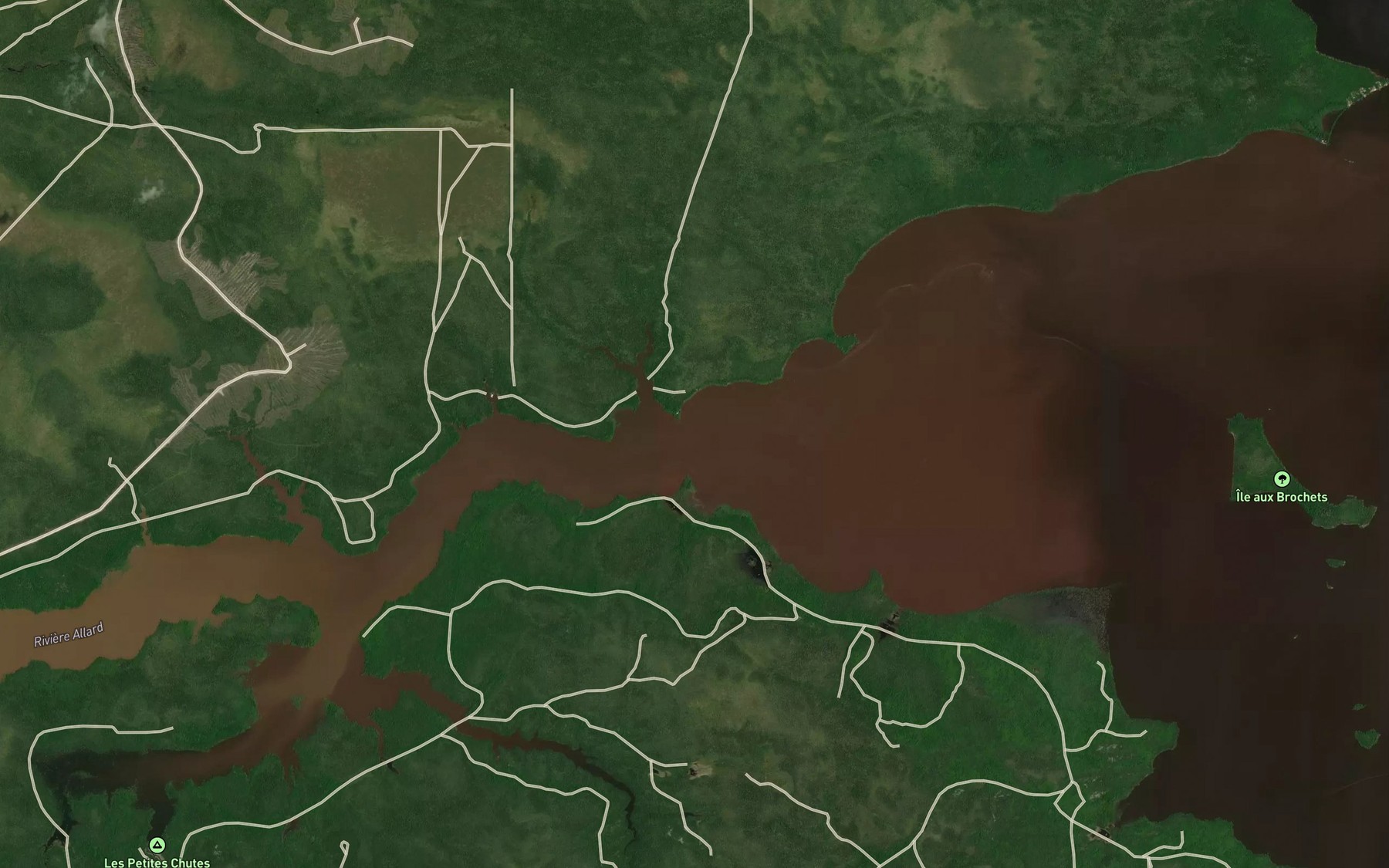 Satellite map of the Riviere Allard