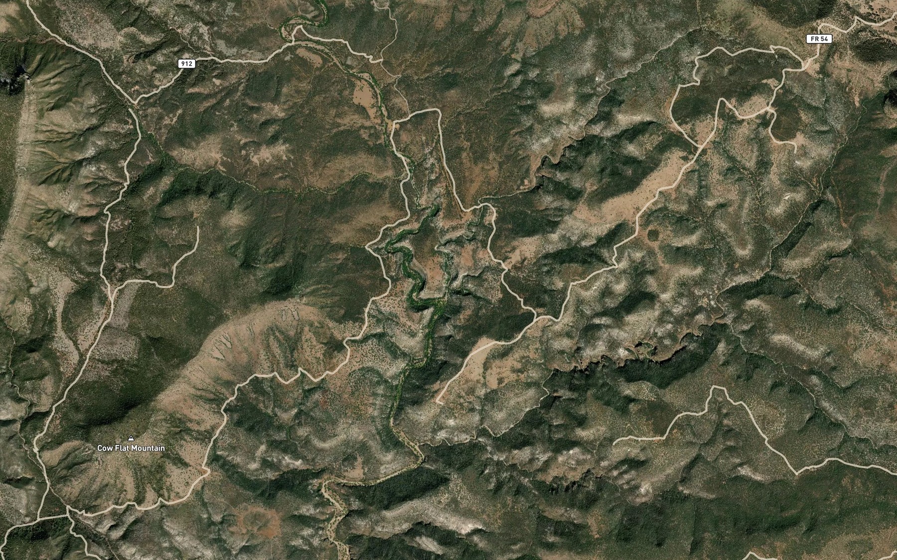 Satellite map of the Walnut Creek