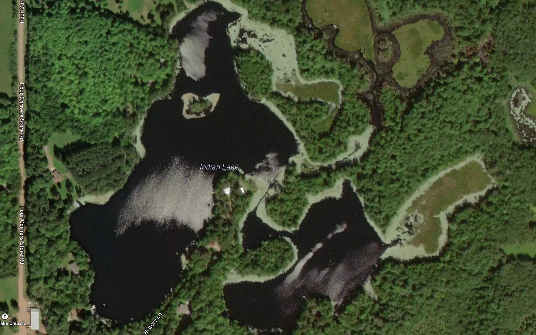 Satellite map of the Indian Lake