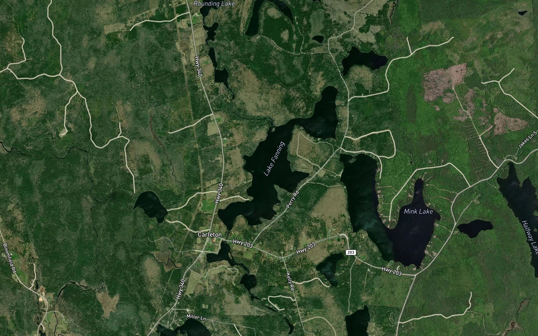 Satellite map of the The Gulch