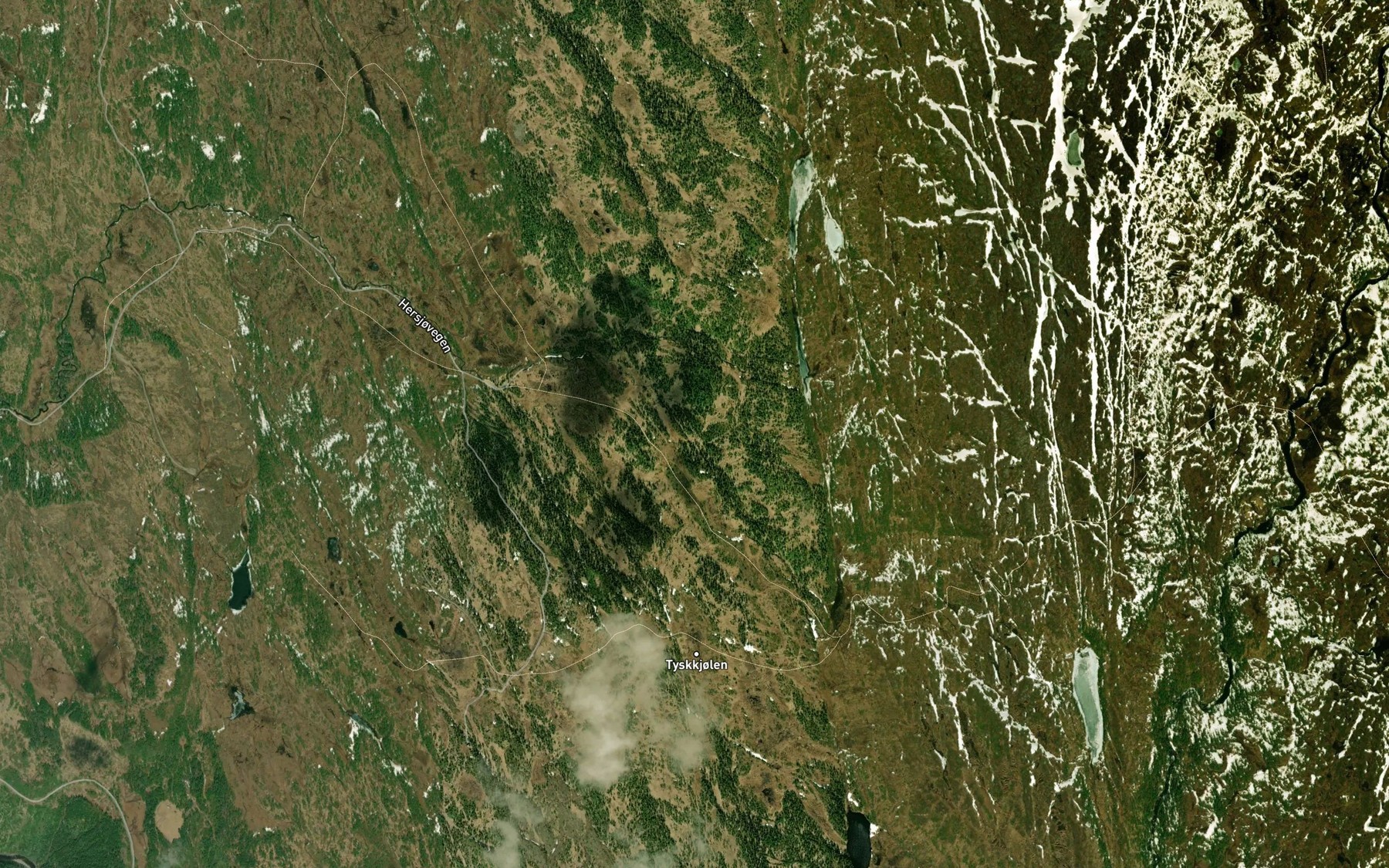 Satellite map of the Fjelldalbekken