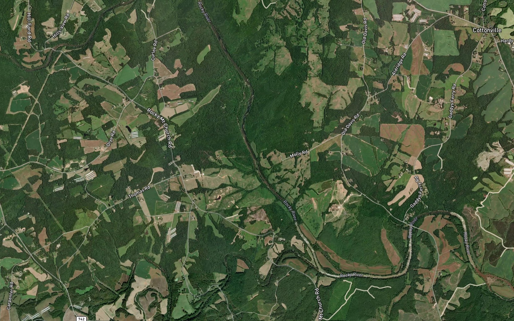 Satellite map of the Spears Branch