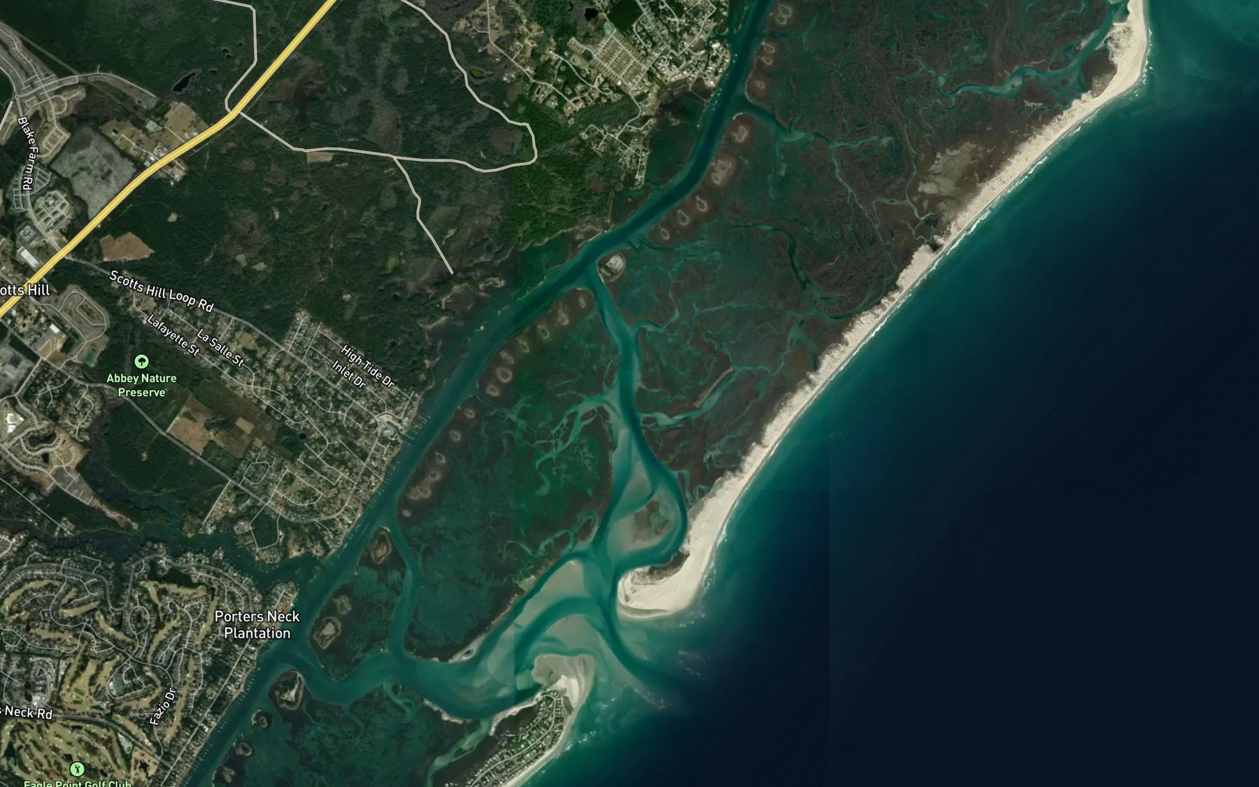 Satellite map of the Green Channel